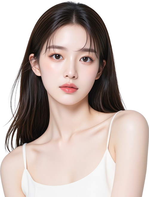 필러 시술 부위 여성 모델